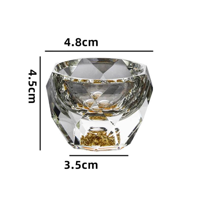 Copo Crystal Nobre 50ml – Talhado como Diamante e Fragmentos Dourados | Haustter - Haustter