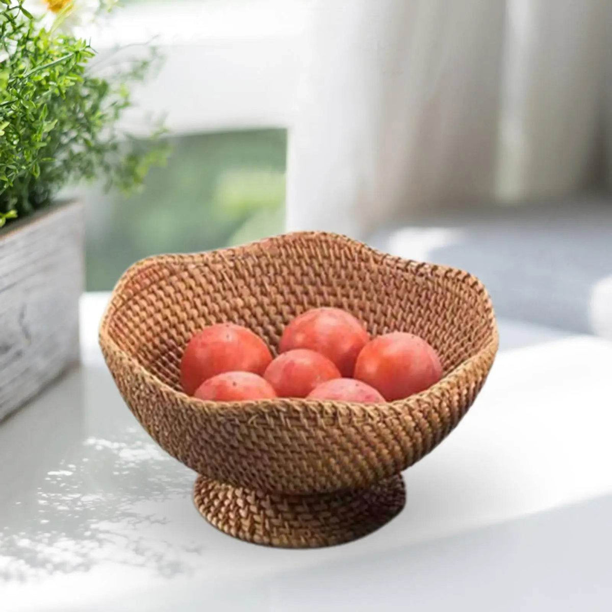 Bandeja de Rattan para Frutas e Lanches - Haustter - Haustter