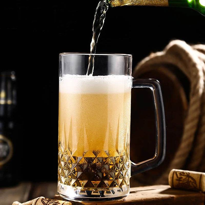 Copo de Cerveja 550ml com Base Grossa e Corte em Diamante - Haustter - Haustter