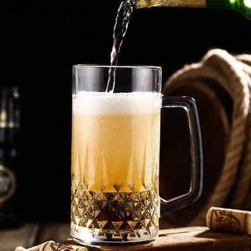 Copo de Cerveja 550ml com Base Grossa e Corte em Diamante - Haustter - Haustter