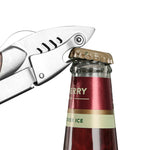 Saca-Rolhas Sommelier Tubarão em Aço Inox com Cabo de Madeira | Haustter