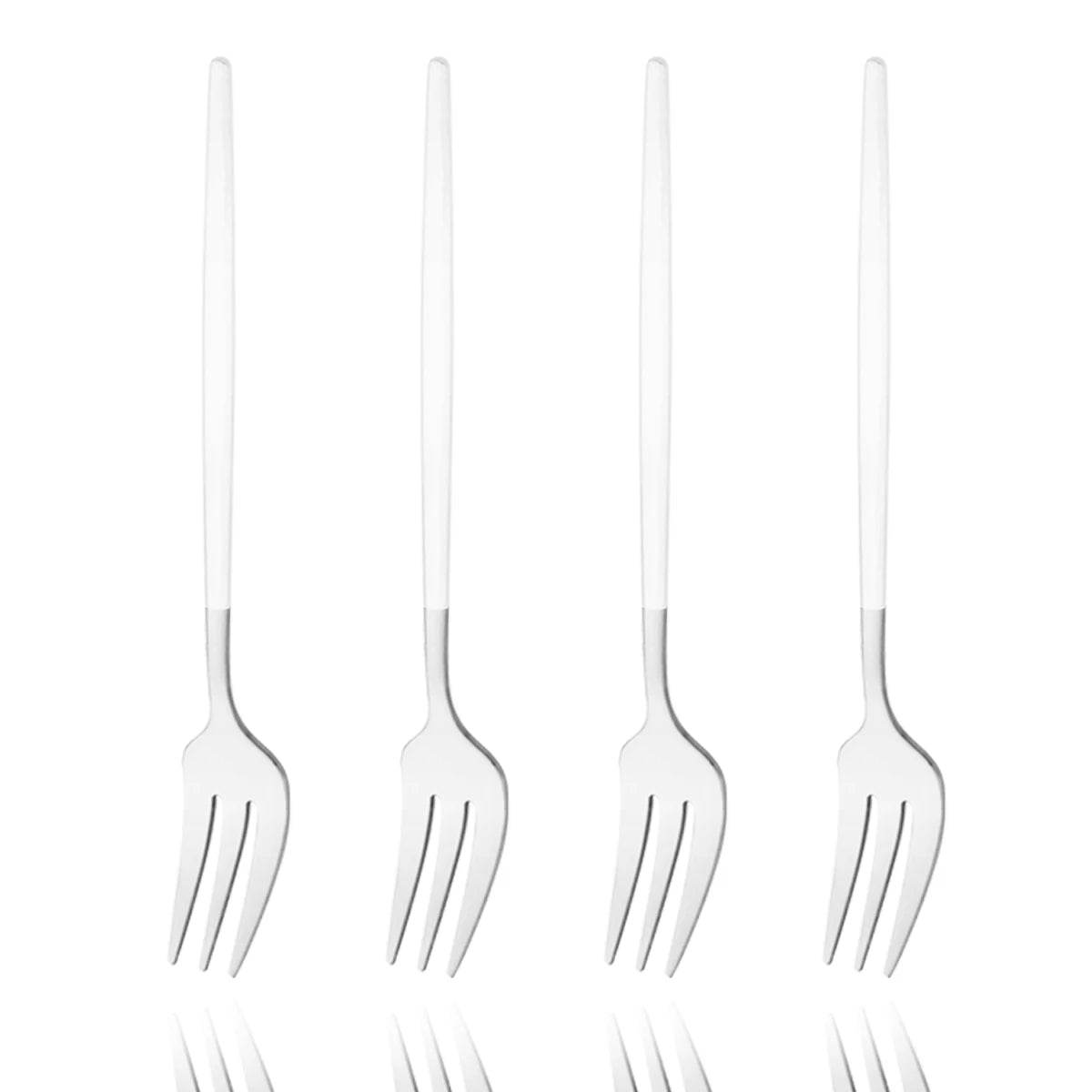 4 Garfos Dourados para Sobremesa Color Duo, Conjunto - Haustter - Haustter