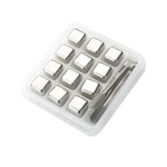 Cubos de Gelo de Aço Inoxidável Dourado e Prateado para Drinks sem Diluição | Haustter