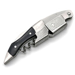 Saca-Rolhas Sommelier com Cabo de Madeira e Dobradiça Dupla em Aço Inoxidável | Haustter