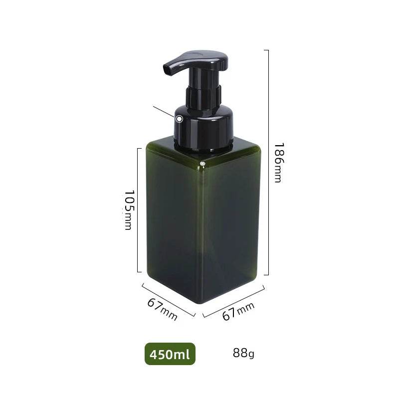Garrafa Dispensadora de Espuma Quadrada de 450ml Plástico - Haustter - Haustter