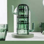 Canecas Empilháveis Estilo Nórdico, Conjunto Criativo de Copos de Vidro 3D Cacto, Copo para Água, Decoração para Casa - Haustter - Haustter