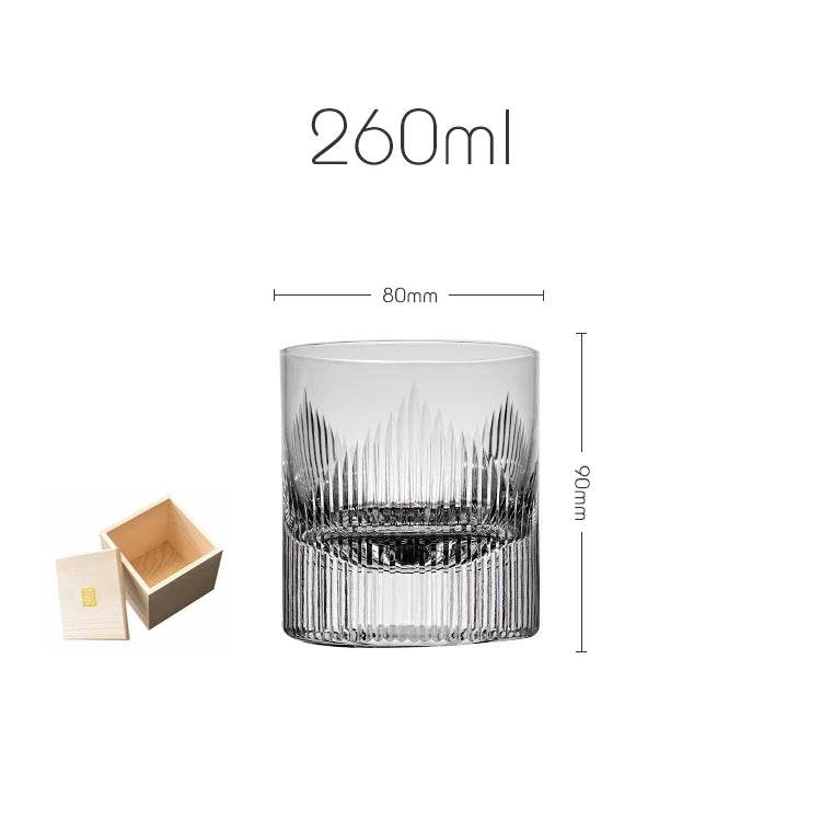 Copo de Whiskey com Entalhe Artesanal de Alto Brilho e Fundo Espesso - Haustter - Haustter