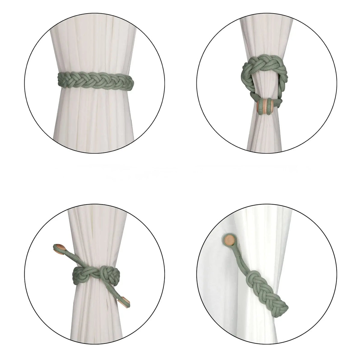 Abraçadeira magnética para cortina com tassel