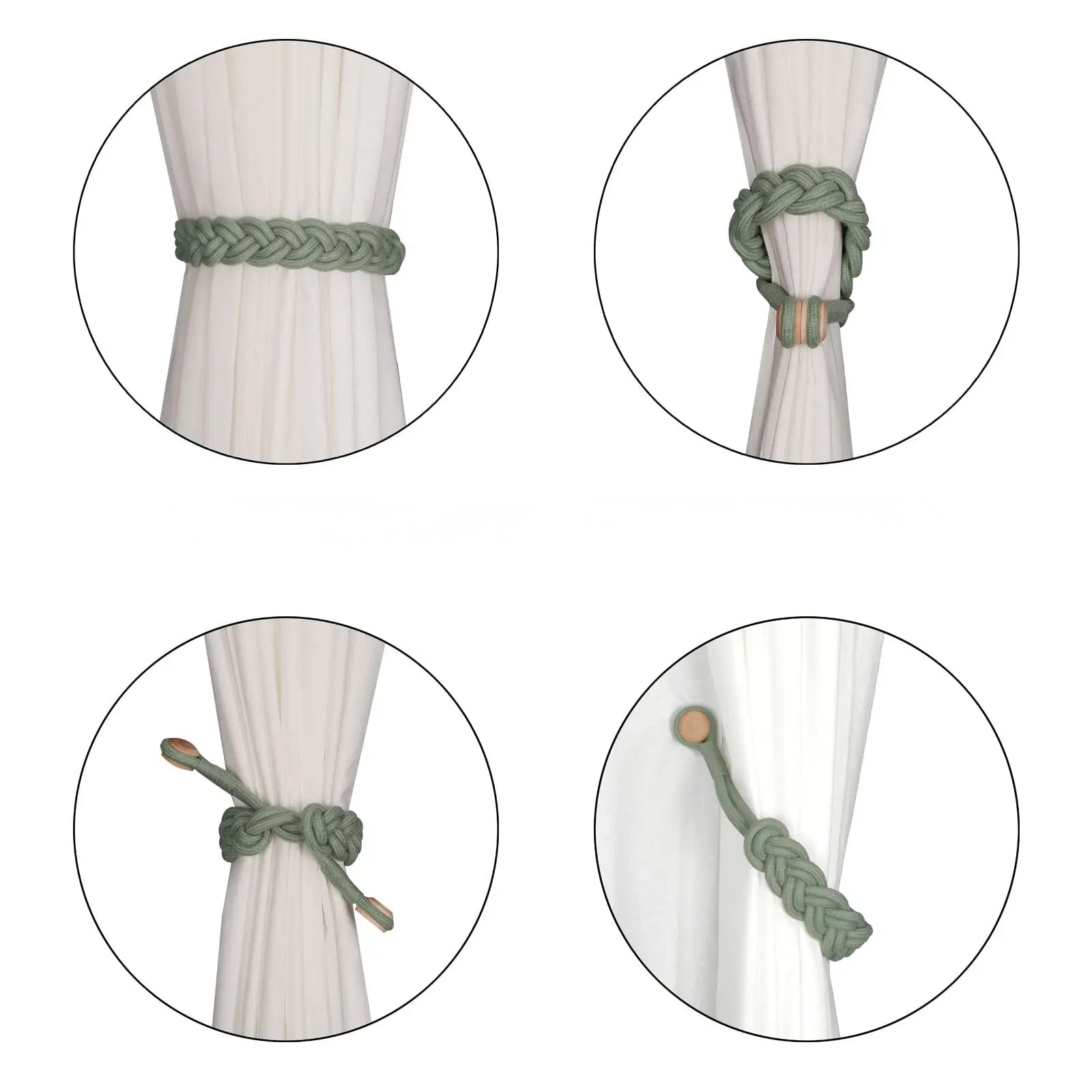 Abraçadeira magnética para cortina com tassel