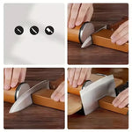 Afiador Manual de Facas com Rolo Rotativo e Ângulo Fixo de 15° em Madeira Nobre | Haustter