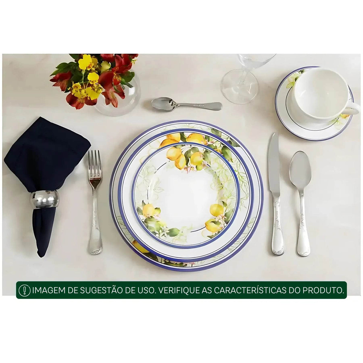 Aparelho de Jantar Sorrento 20 Peças - Cerâmica Limões Sicilianos | Haustter - Haustter