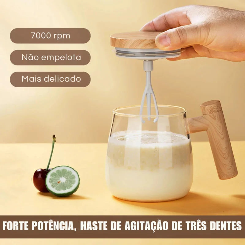 Caneca Auto-misturador 400ml, Caneca de Mistura Elétrica para achocolatado, Copo de Mistura Automática Elétrica para Proteína em Pó - Haustter