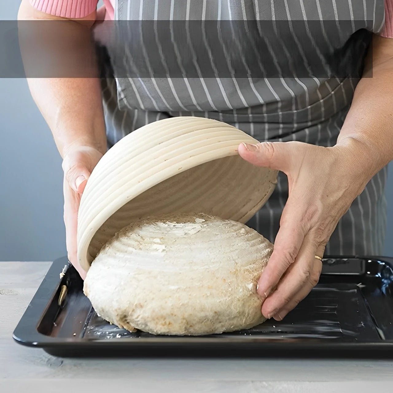 Cesta de Fermentação em Rattan Natural Walfos para Pães - Haustter