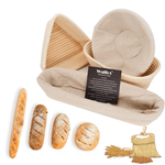 Cesta de Fermentação em Rattan Natural Walfos para Pães - Haustter - Haustter