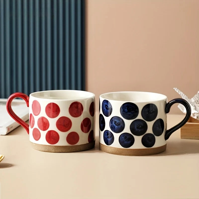 Caneca Cerâmica Bolinhas 300ml