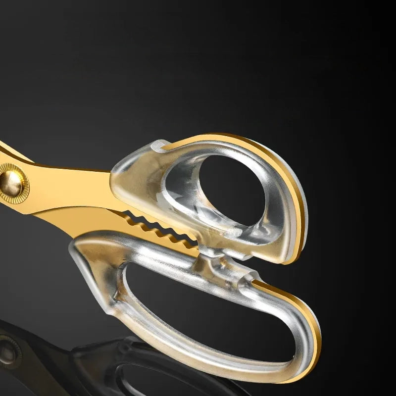 Tesoura para churrasco em aço inox dourado