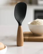 Colher de Silicone para Arroz com Cabo de Madeira para Panelas Antiaderentes | Haustter