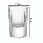 Conjunto de 6 Copos Listrados 20ml para Destilados - Haustter - Haustter