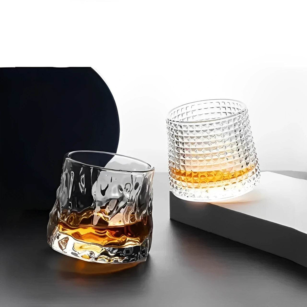 Copos de Whisky Giratórios Linhas Verticais, Conjunto - Haustter - Haustter