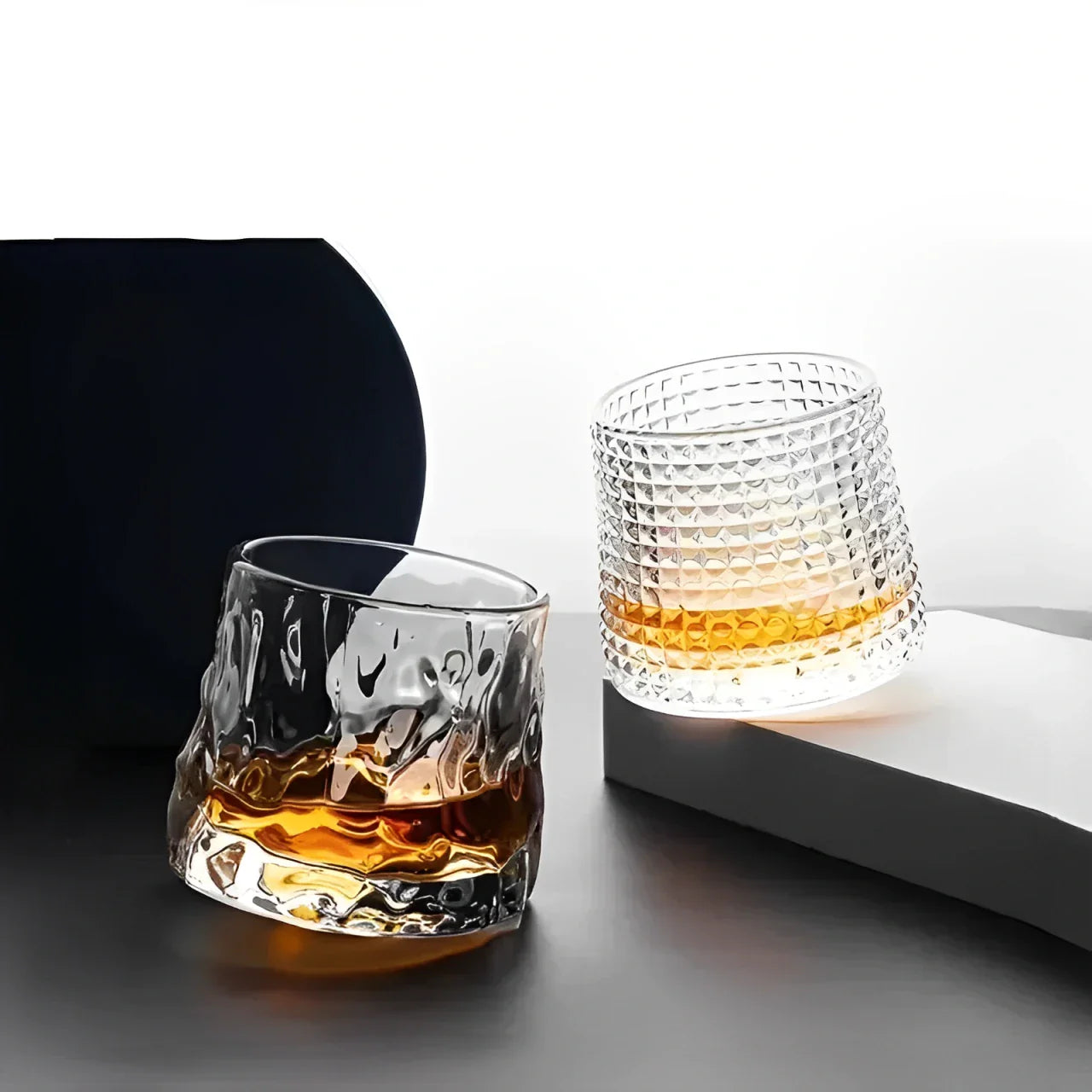 Copos de Whisky Giratórios Multi Prismas, Conjunto - Haustter