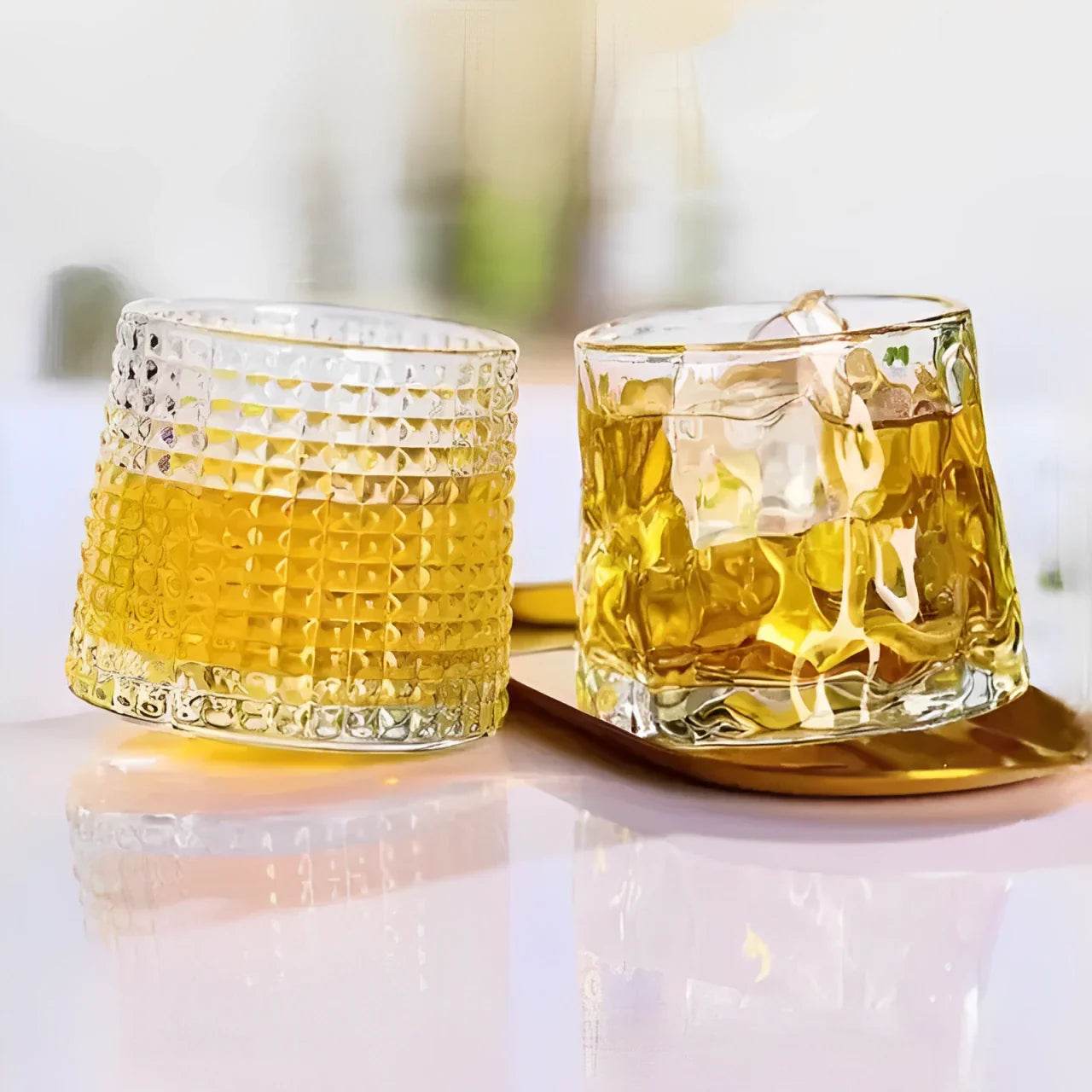 Copos de Whisky Giratórios Multi Prismas, Conjunto - Haustter - Haustter