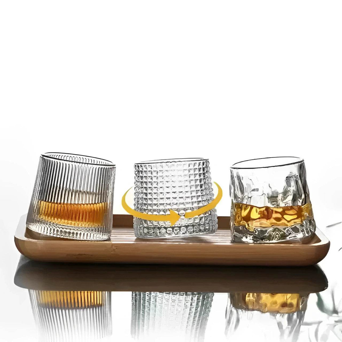Copos de Whisky Giratórios Linhas Verticais, Conjunto - Haustter - Haustter