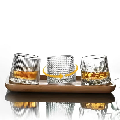 Copos de Whisky Giratórios Linhas Verticais, Conjunto - Haustter