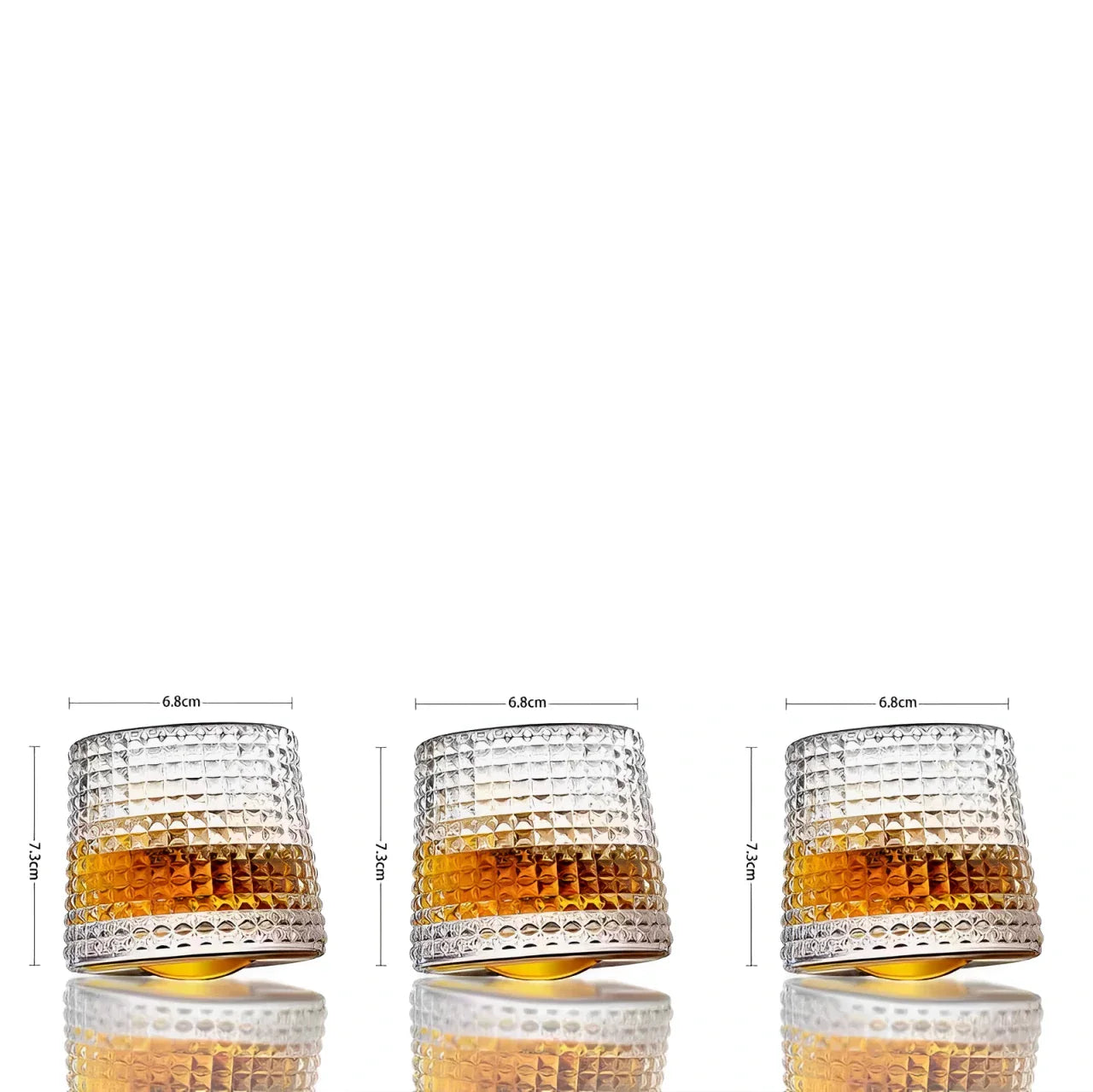 Copos de Whisky Giratórios Multi Prismas, Conjunto - Haustter