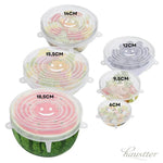 6 Tampas de Silicone Conjunto para Recipientes em Diversos Formatos - Haustter - Haustter