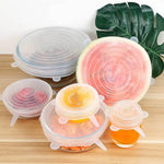 6 Tampas de Silicone Conjunto para Recipientes em Diversos Formatos - Haustter - Haustter