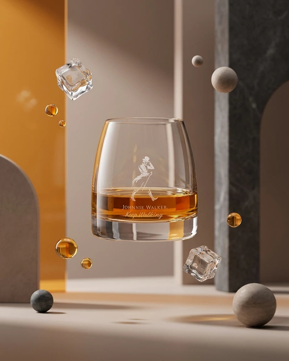 Copos Macallan e Walker para Whisky