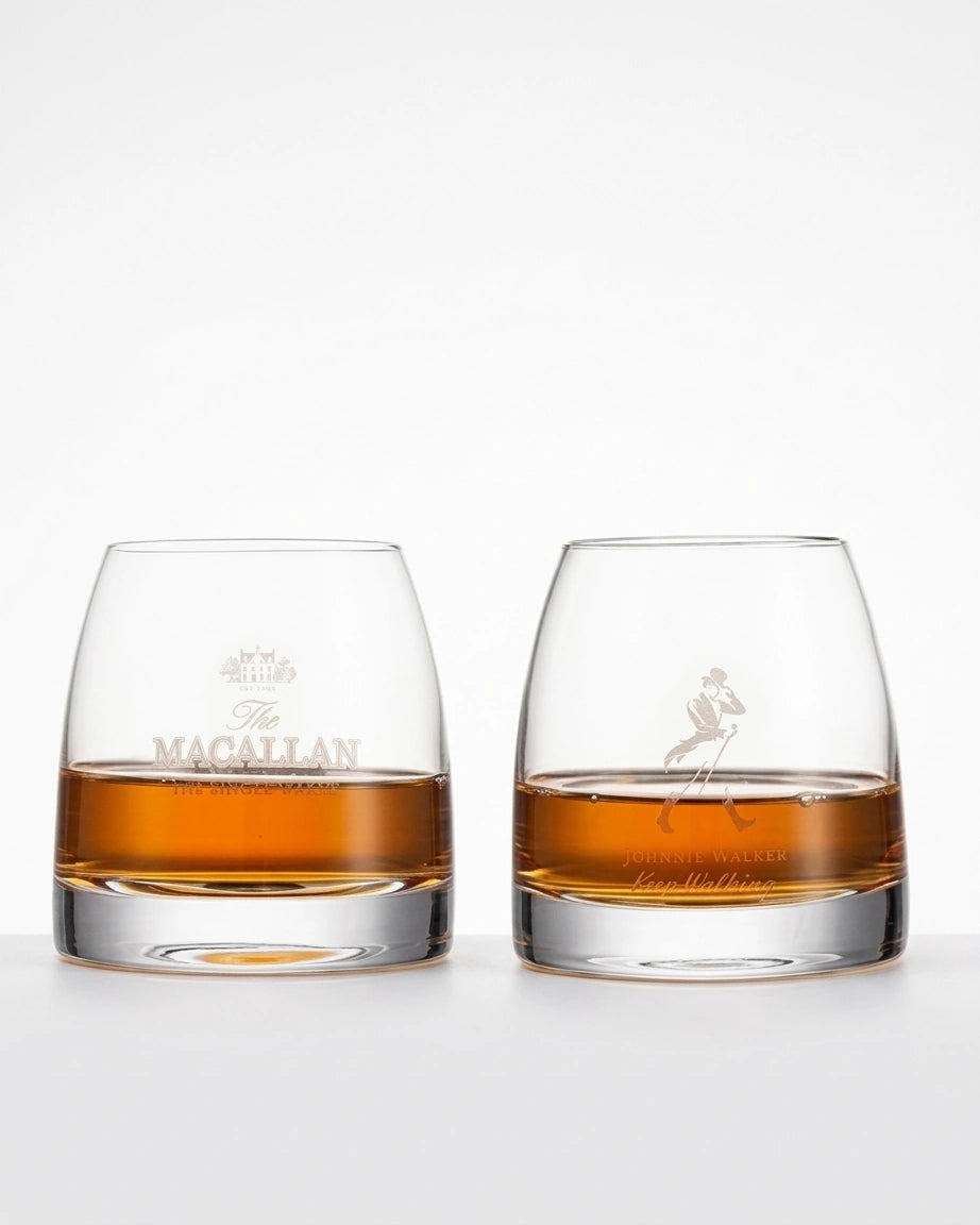 Copos Macallan e Walker para Whisky