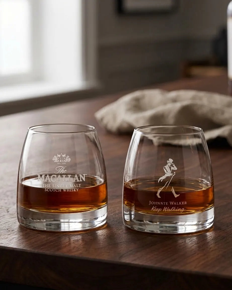 Copos Macallan e Walker para Whisky