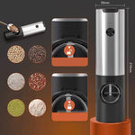 Moedores Elétricos de Sal e Pimenta Recarregáveis com Luz LED e Ajuste de Granulometria - Haustter - Haustter