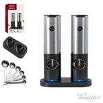Moedores Elétricos de Sal e Pimenta Recarregáveis com Luz LED e Ajuste de Granulometria - Haustter - Haustter