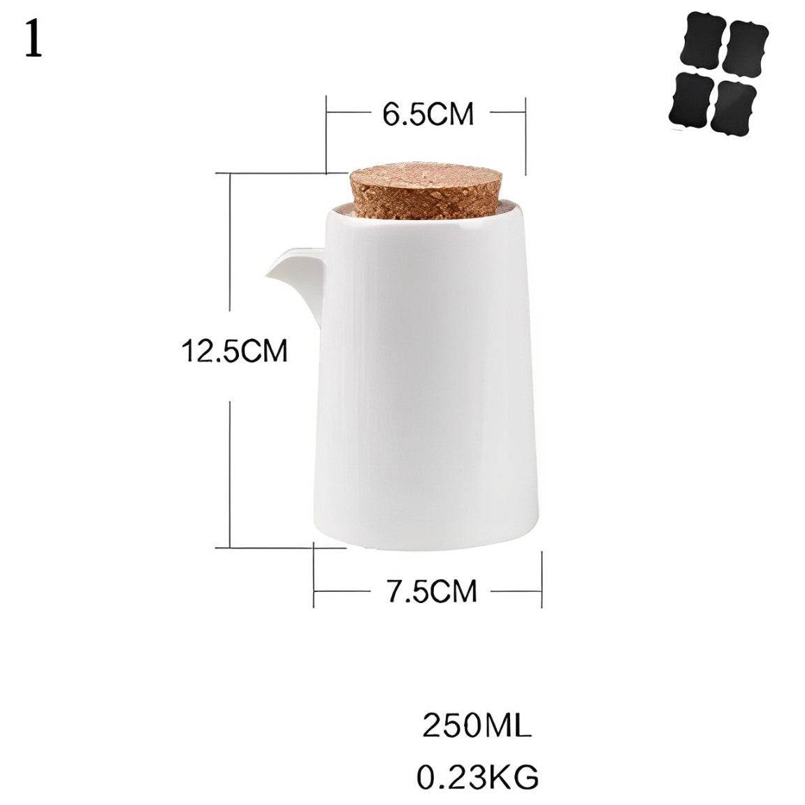 Conjunto de Potes de Cerâmica para Óleo, Vinagre e Molho de Soja - Haustter - Haustter