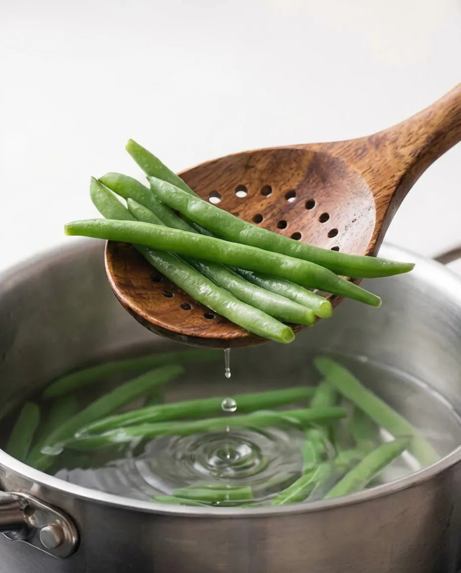 Conjunto de Utensílios de Cozinha de Madeira com Balde