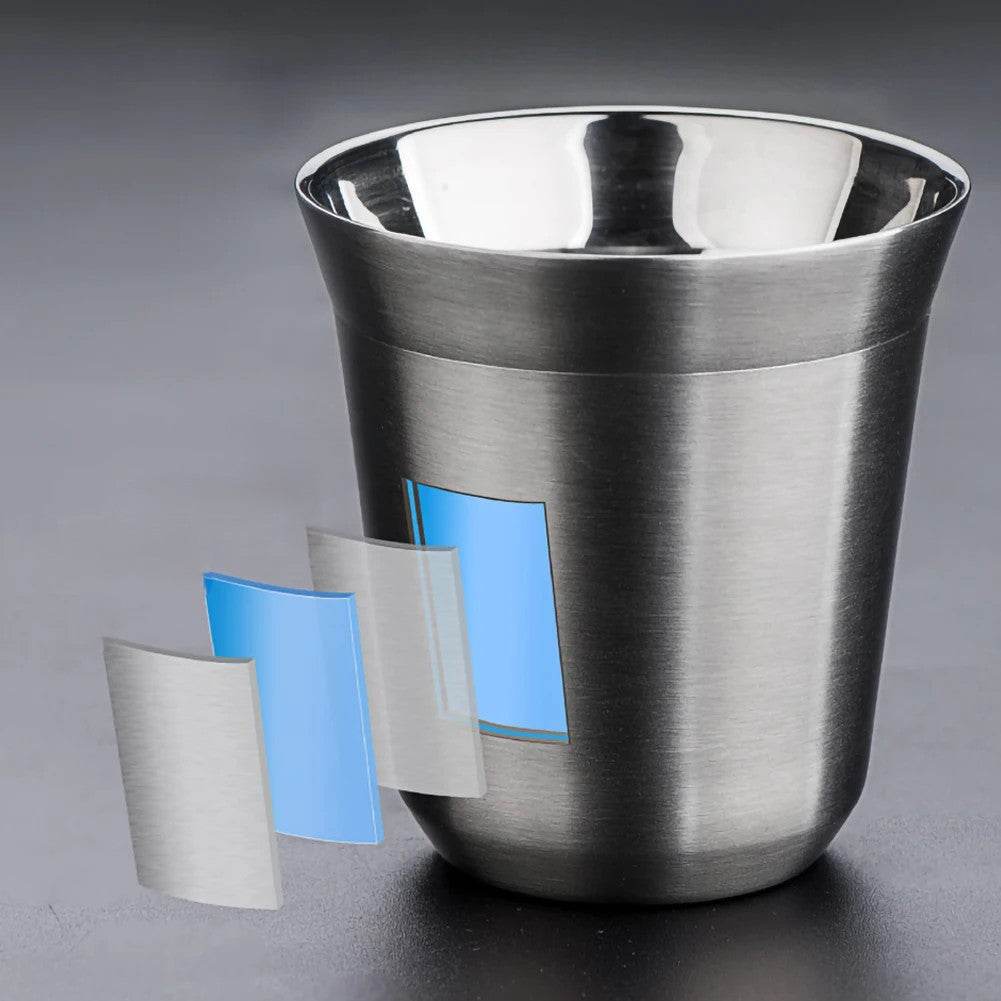 Copo de Café de Aço Inoxidável de Parede Dupla - Haustter - Haustter