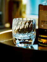 Copo Japonês de Cristal Lapidado com Corte Diamante | Haustter