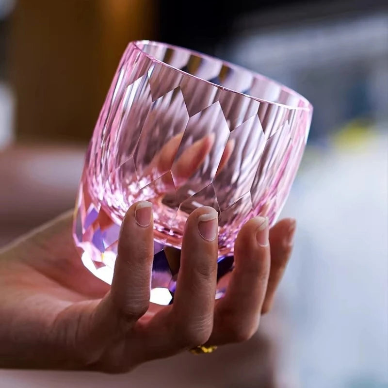 Copo de Cristal Lapidado para Whisky 210 ml