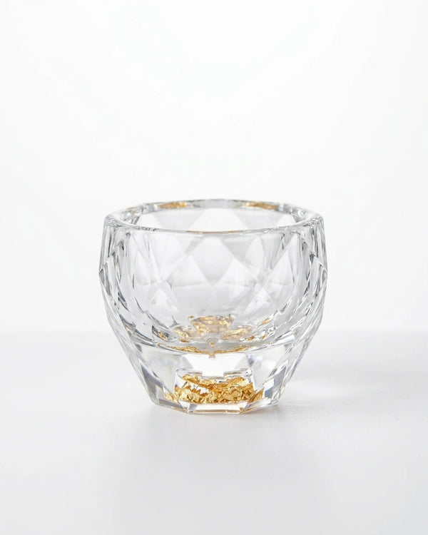 Copo Crystal Nobre 50ml – Talhado como Diamante e Fragmentos Dourados | Haustter