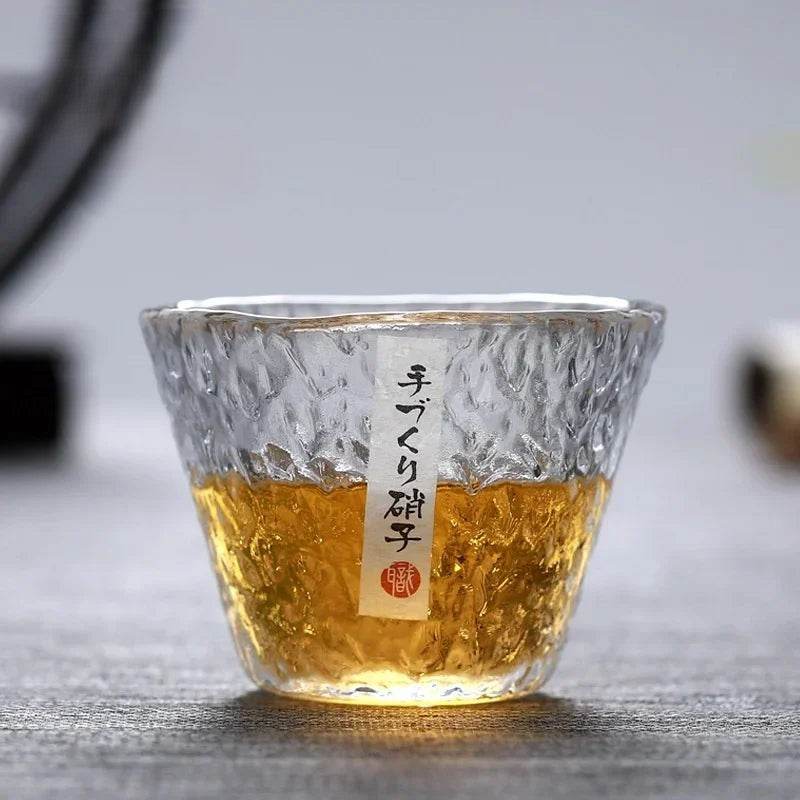 Copo de Vidro Japonês com Padrão Glacial - Haustter - Haustter