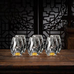 Copo Diamante Luxo com Fundo Duplo e Lascas Douradas para Baijiu, Licor, Cachaça, Tequila e Shots - Haustter - Haustter