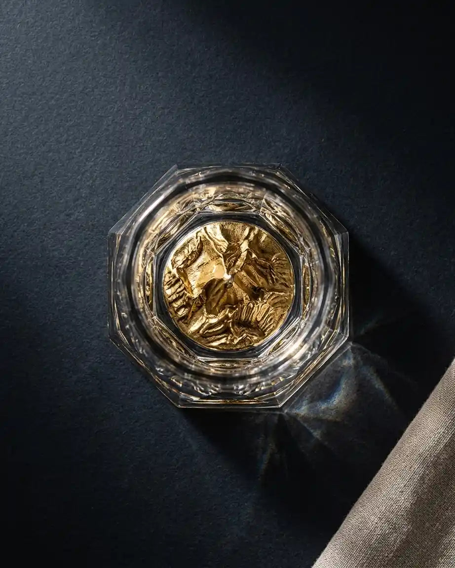 Conjunto de 2 Copos Lapidados com Pico Dourado 15ml