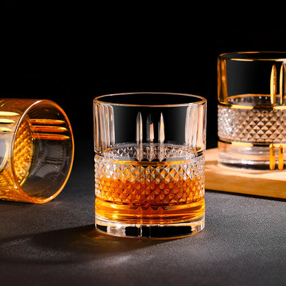 Copo de Whiskey Estilo Europeu Luxo Dourado - Haustter