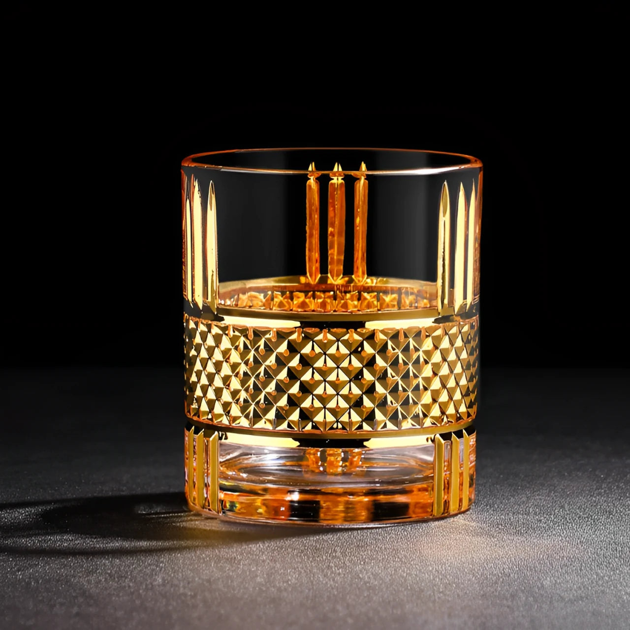 Copo de Whiskey Estilo Europeu Luxo Dourado - Haustter