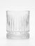 Copo de Whiskey de Vidro Transparente, Listras Verticais 230ml