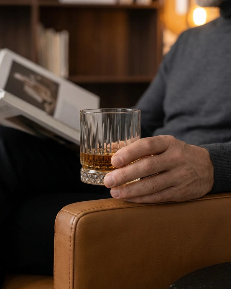 Copo para Whisky em Vidro Canelado 230ml