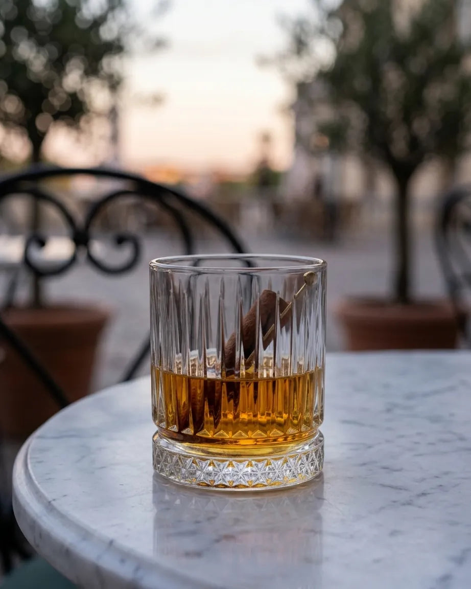 Copo para Whisky em Vidro Canelado 230ml