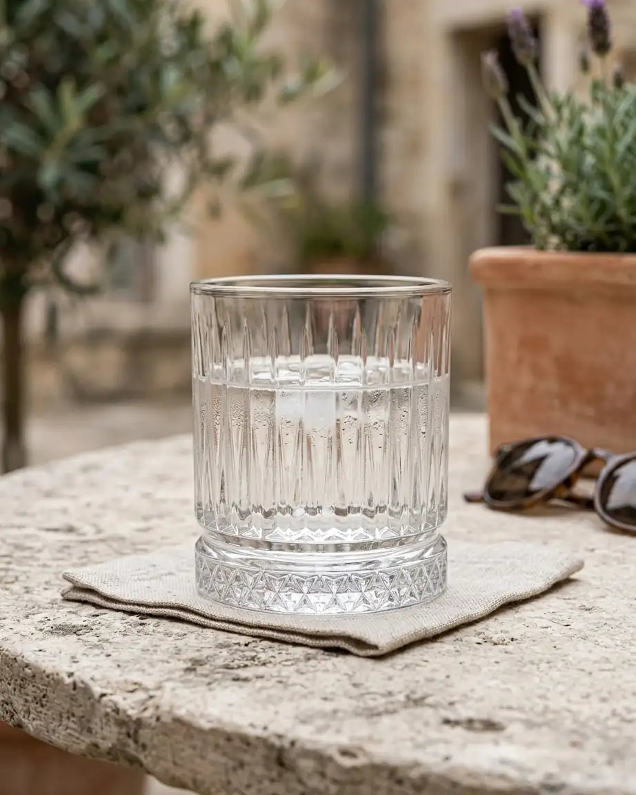 Copo para Whisky em Vidro Canelado 230ml